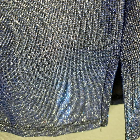 H&M Sparkly Blue Slip Dress. Size XS - Picture 3 of 9